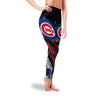 Great Urban Night Scene Chicago Cubs Leggings