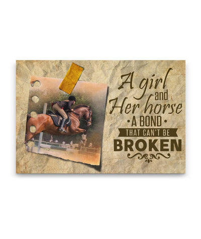 A Girl And Her Horse - A Bond That Can't Be Broken Custom Canvas Print