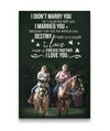 Sweet Destiny Couple Horse Rider Together Custom Canvas Print