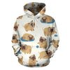 Pose Pattern Pug All Over Printed Hoodies