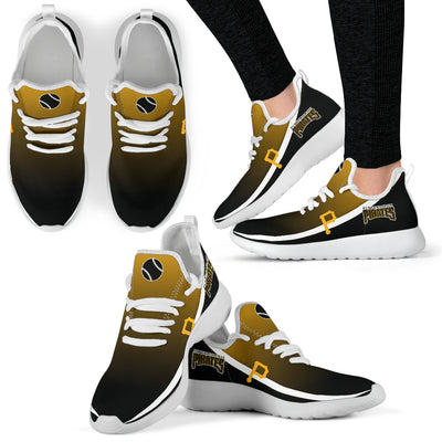New Style Top Logo Pittsburgh Pirates Mesh Knit Sneakers
