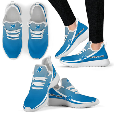 New Style Top Logo Detroit Lions Mesh Knit Sneakers