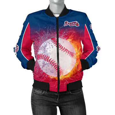 Playing Game With Atlanta Braves Jackets Shirt For Women