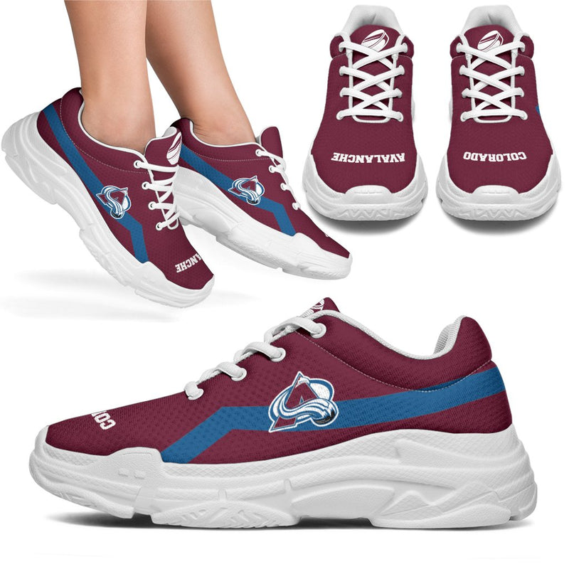 Edition Chunky Sneakers With Line Colorado Avalanche Shoes