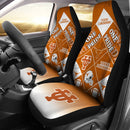Colorful Pride Flag Texas Longhorns Car Seat Covers