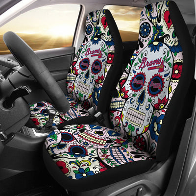 Party Skull Atlanta Braves Car Seat Covers