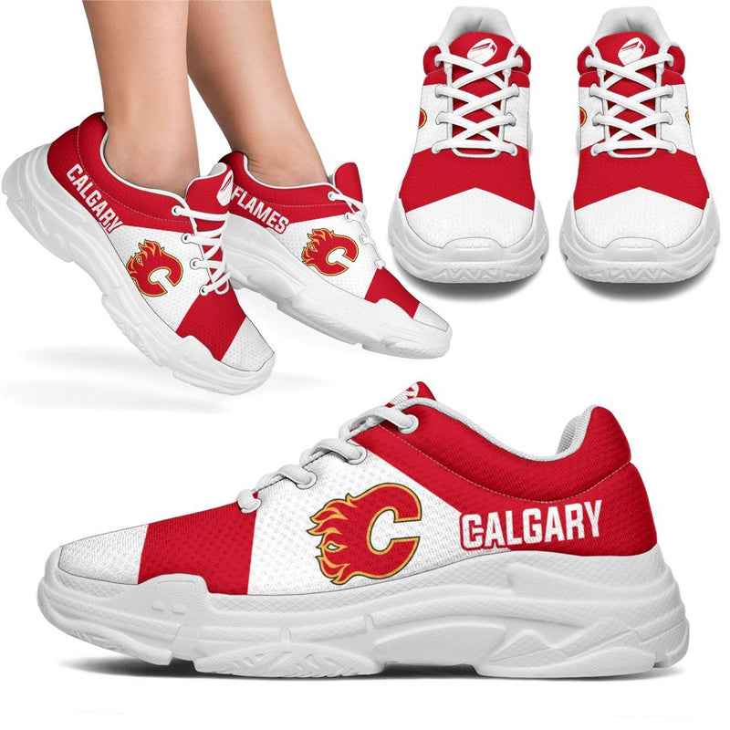 Colorful Logo Calgary Flames Chunky Sneakers