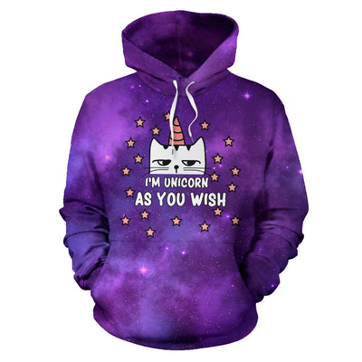 I'm Unicorn As You Wish Cat All Over Printed Hoodies