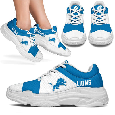 Colorful Logo Detroit Lions Chunky Sneakers