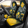Colorful Pride Flag Green Bay Packers Car Seat Covers