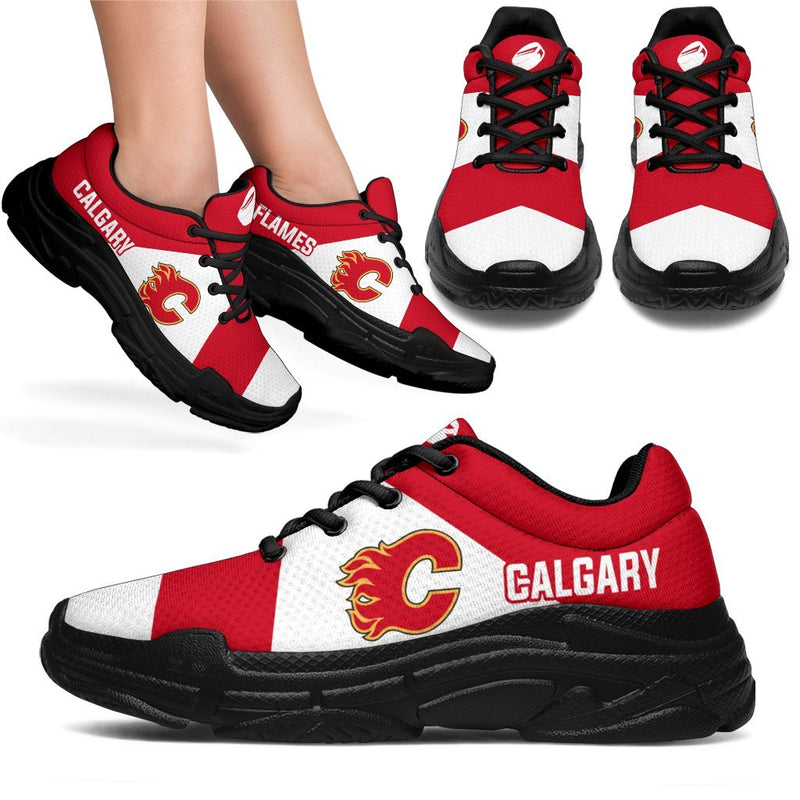 Colorful Logo Calgary Flames Chunky Sneakers