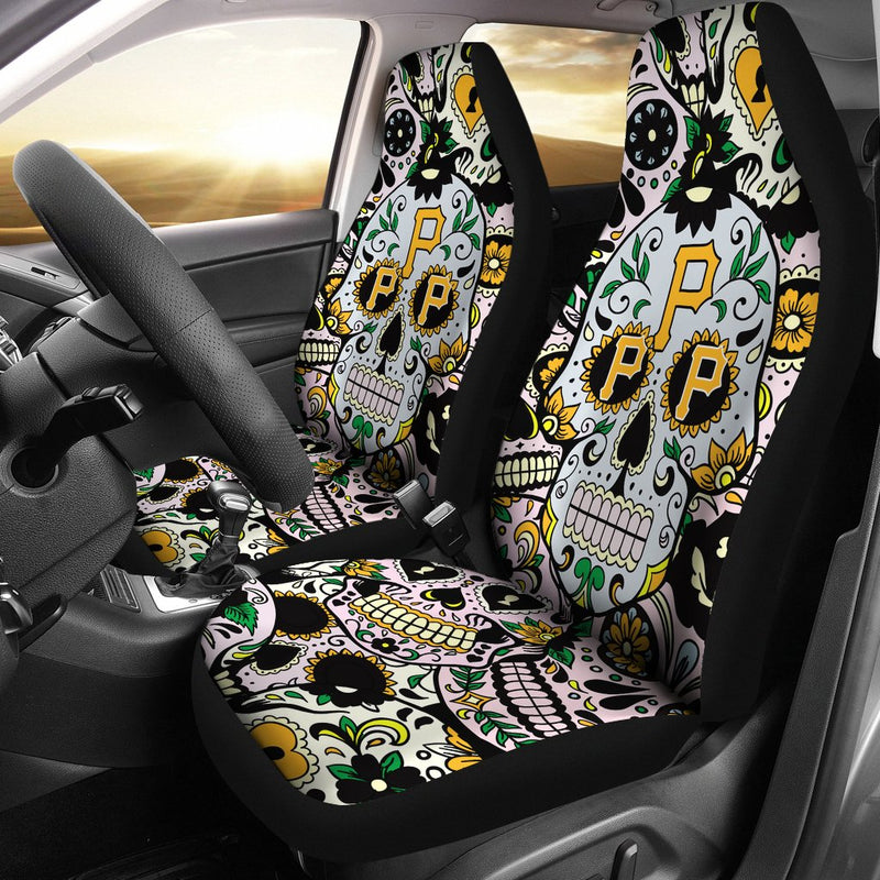 Party Skull Pittsburgh Pirates Car Seat Covers
