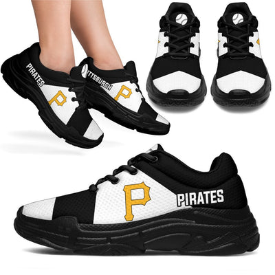 Colorful Logo Pittsburgh Pirates Chunky Sneakers