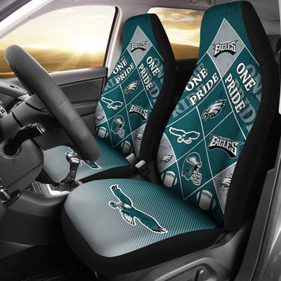 Colorful Pride Flag Philadelphia Eagles Car Seat Covers