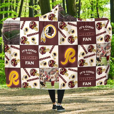 It's Good To Be A Washington Redskins Fan Hooded Blanket