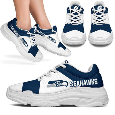 Colorful Logo Seattle Seahawks Chunky Sneakers