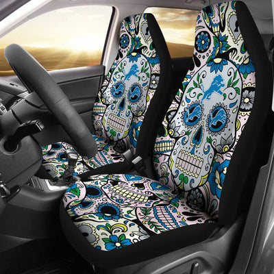 Party Skull Detroit Lions Car Seat Covers