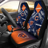 Colorful Pride Flag Chicago Bears Car Seat Covers