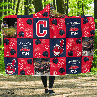 It's Good To Be A Cleveland Indians Fan Hooded Blanket