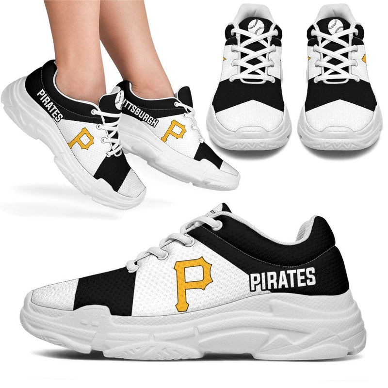 Colorful Logo Pittsburgh Pirates Chunky Sneakers