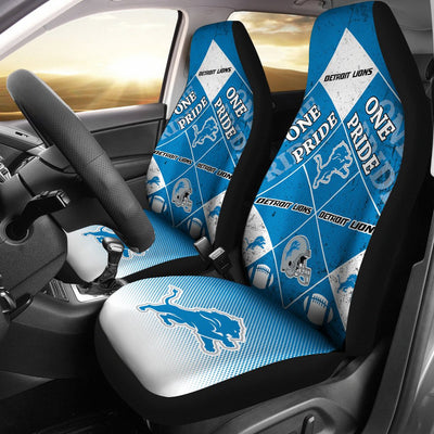 Colorful Pride Flag Detroit Lions Car Seat Covers