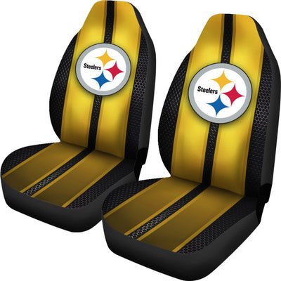 Incredible Line Pattern Pittsburgh Steelers Logo Car Seat Covers