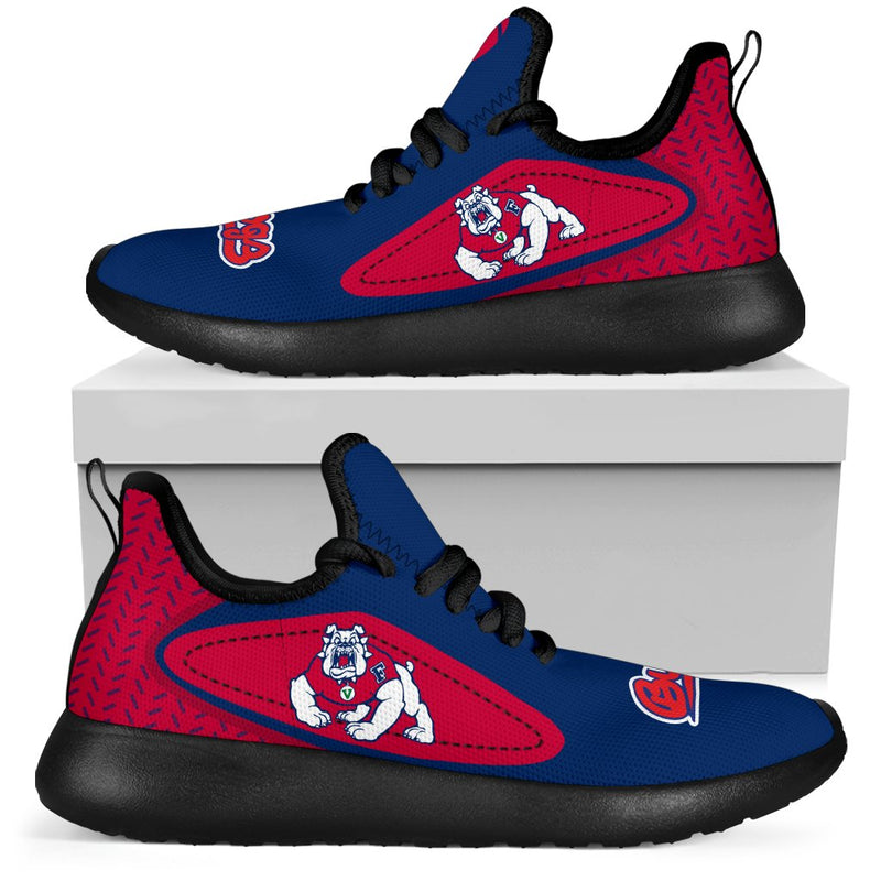 Legend React Fresno State Bulldogs Mesh Knit Sneakers