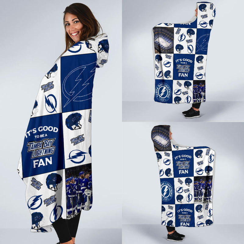 It's Good To Be A Tampa Bay Lightning Fan Hooded Blanket