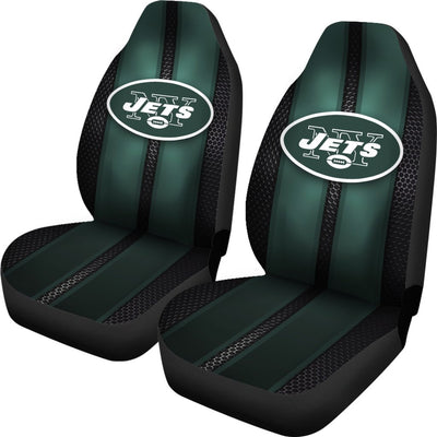 Incredible Line Pattern New York Jets Logo Car Seat Covers