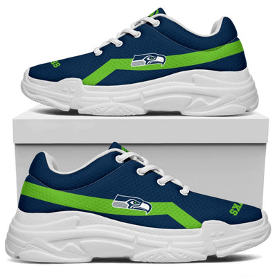 Edition Chunky Sneakers With Line Seattle Seahawks Shoes