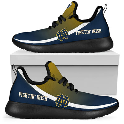 New Style Top Logo Notre Dame Fighting Irish Mesh Knit Sneakers