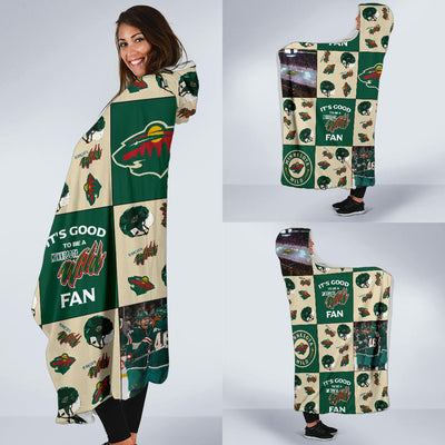 It's Good To Be A Minnesota Wild Fan Hooded Blanket