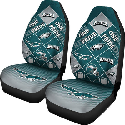 Colorful Pride Flag Philadelphia Eagles Car Seat Covers