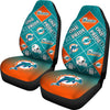 Colorful Pride Flag Miami Dolphins Car Seat Covers