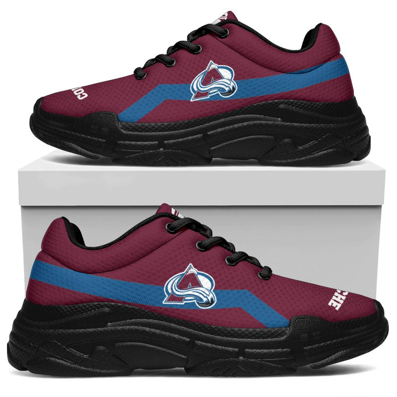 Edition Chunky Sneakers With Line Colorado Avalanche Shoes