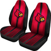 Incredible Line Pattern Louisville Cardinals Logo Car Seat Covers