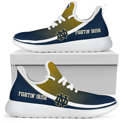 New Style Top Logo Notre Dame Fighting Irish Mesh Knit Sneakers