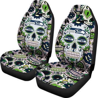 Party Skull Seattle Seahawks Car Seat Covers