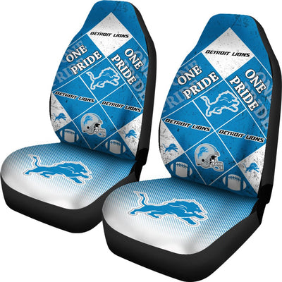 Colorful Pride Flag Detroit Lions Car Seat Covers