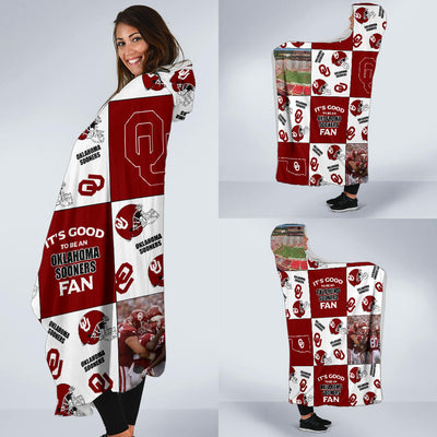 It's Good To Be An Oklahoma Sooners Fan Hooded Blanket