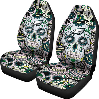 Party Skull Philadelphia Eagles Car Seat Covers