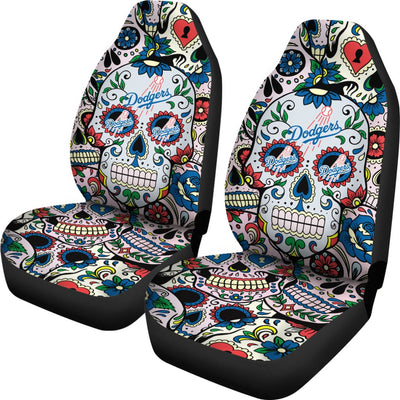 Party Skull Los Angeles Dodgers Car Seat Covers
