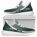 New Style Top Logo New York Jets Mesh Knit Sneakers