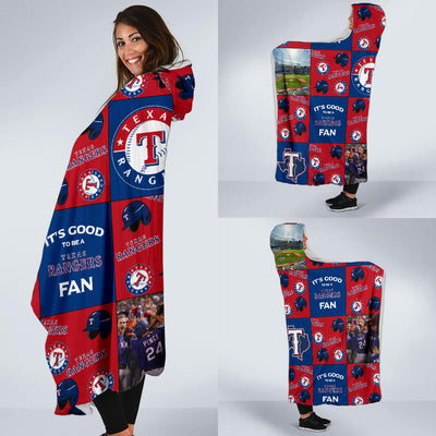 It's Good To Be A Texas Rangers Fan Hooded Blanket