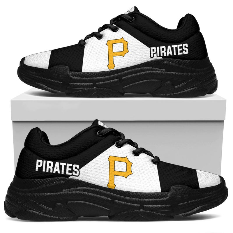 Colorful Logo Pittsburgh Pirates Chunky Sneakers