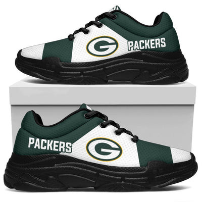 Colorful Logo Green Bay Packers Chunky Sneakers