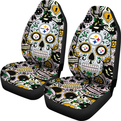 Party Skull Pittsburgh Steelers Car Seat Covers