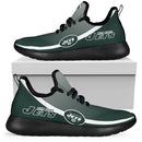 New Style Top Logo New York Jets Mesh Knit Sneakers