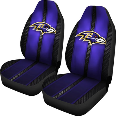Incredible Line Pattern Baltimore Ravens Logo Car Seat Covers