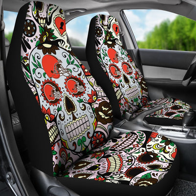 Party Skull Cleveland Browns Car Seat Covers